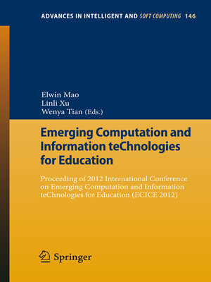 cover image of Emerging Computation and Information teChnologies for Education